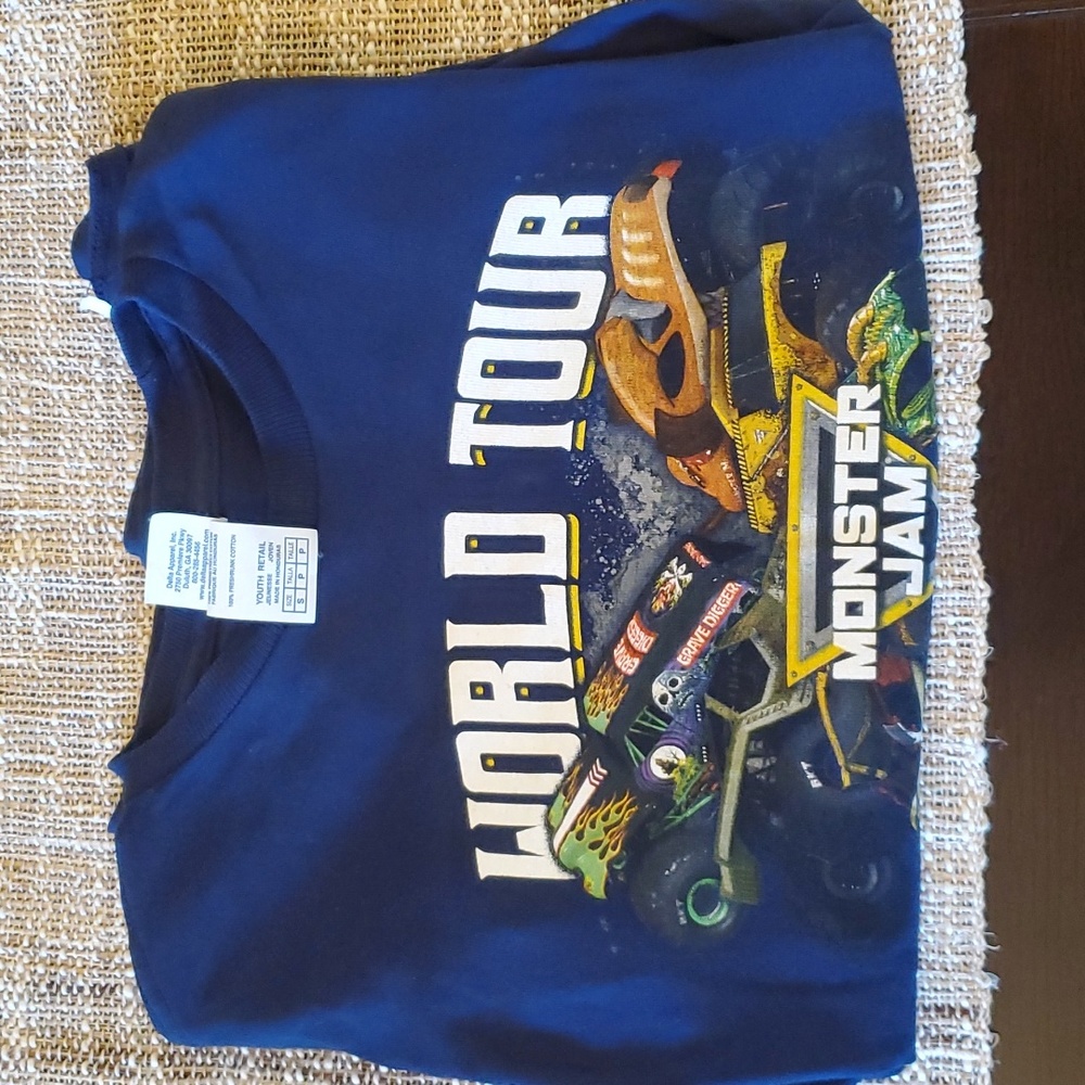 Boys Youth Small Monster Jam Shirt.